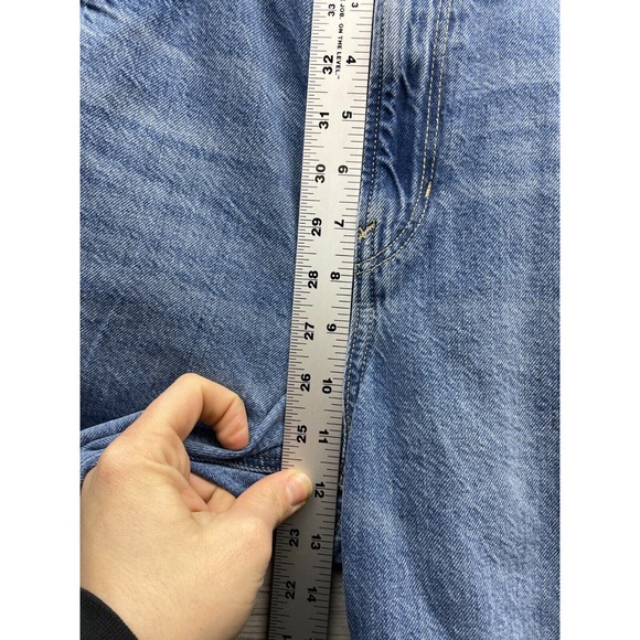 American Eagle Mom Jeans Blue Denim Classic Fit Cotton Womens 12/31 - Picture 3 of 9
